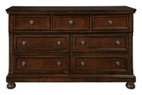 Porter Rustic Brown Dresser, Mirror and Nightstand Set