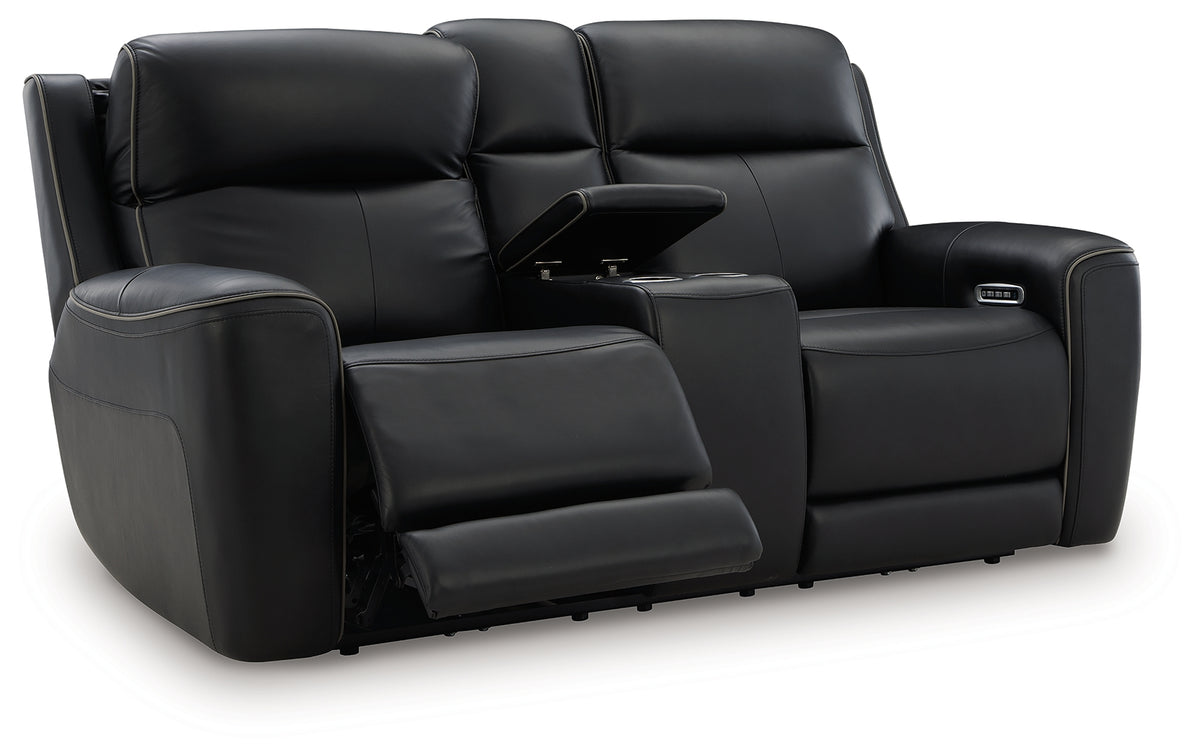 5Z-Comfort Onyx Power Reclining Loveseat with Console