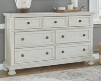 Robbinsdale Antique White Queen Sleigh Storage Bedroom Set