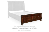 Porter Rustic Brown Queen Storage Footboard