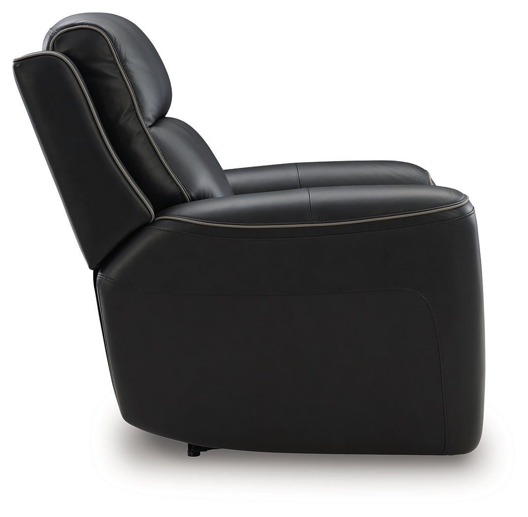 5Z-Comfort Onyx Power Recliner with Adjustable Headrest