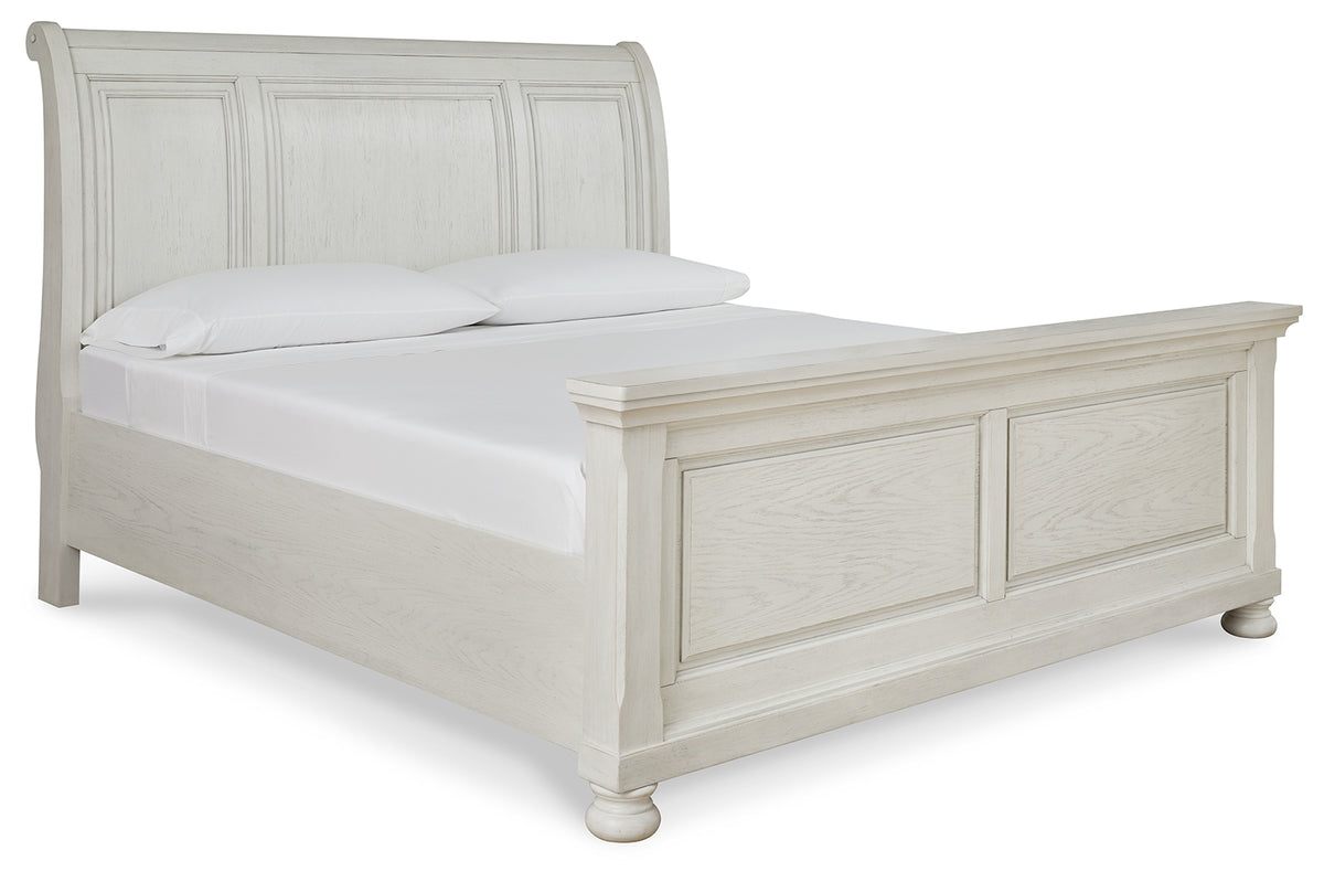 Robbinsdale Antique White Queen Sleigh Storage Bedroom Set — Robbinsdale Antique White Queen Sleigh Storage Bedroom Set
