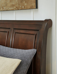 Porter Rustic Brown Queen Storage Footboard — Porter Queen Sleigh Storage Bed