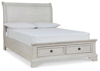 Robbinsdale Antique White Queen Sleigh Storage Bedroom Set — Robbinsdale Antique White Queen Sleigh Storage Bedroom Set