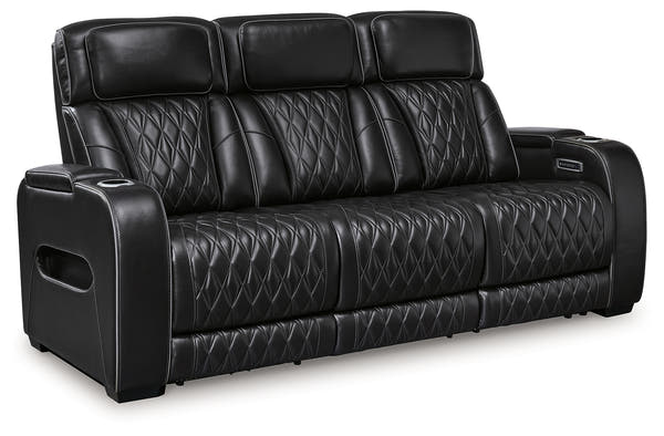 Boyington Gray Power Reclining Sofa and Loveseat