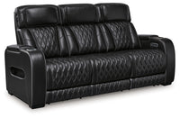 Boyington Gray Power Reclining Sofa and Loveseat
