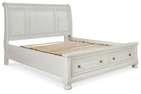 Robbinsdale Antique White Queen Sleigh Storage Bedroom Set