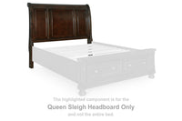 Porter Rustic Brown Queen Sleigh Headboard