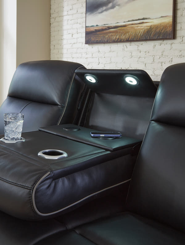 5Z-Comfort Onyx Power Reclining Sofa with Adjustable Headrest