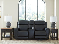5Z-Comfort Onyx Power Reclining Loveseat with Console
