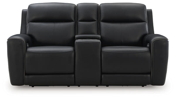 5Z-Comfort Onyx Power Reclining Loveseat with Console