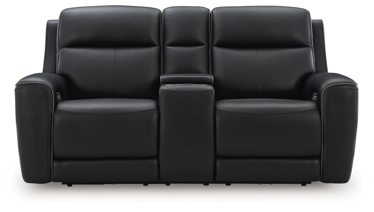 5Z-Comfort Onyx Power Reclining Loveseat with Console
