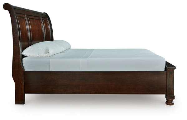 Porter Rustic Brown Queen Storage Footboard — Porter Queen Sleigh Storage Bed