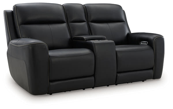 5Z-Comfort Onyx Power Reclining Loveseat with Console