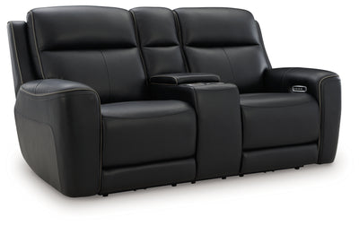 5Z-Comfort Onyx Power Reclining Loveseat with Console