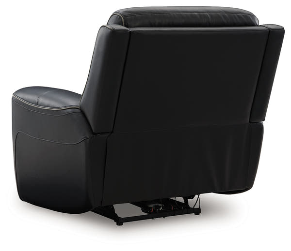 5Z-Comfort Onyx Power Recliner with Adjustable Headrest