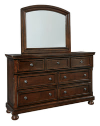 Porter Rustic Brown Dresser, Mirror and Nightstand Set