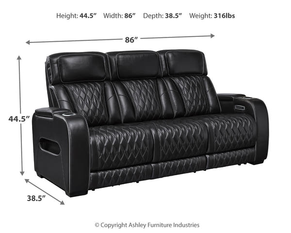 Boyington Gray Power Reclining Sofa and Loveseat