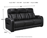 Boyington Gray Power Reclining Sofa and Loveseat