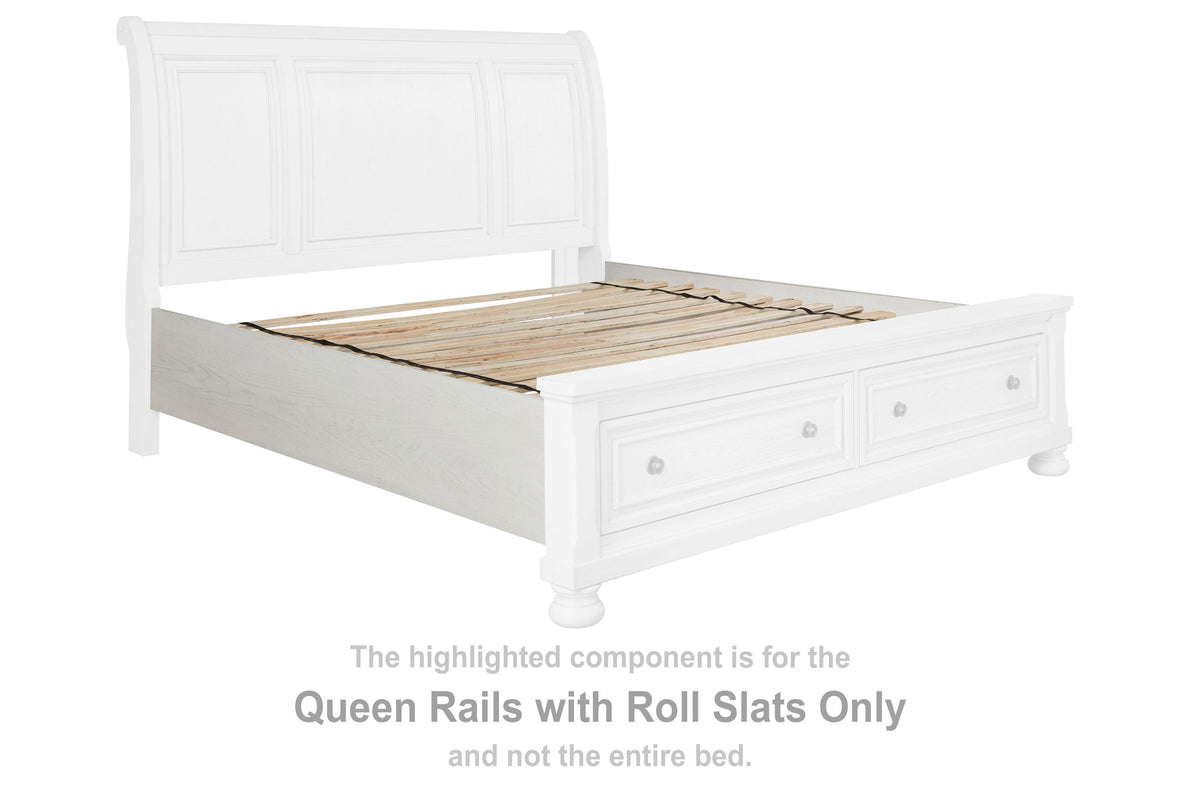Robbinsdale Antique White Queen Sleigh Storage Bedroom Set
