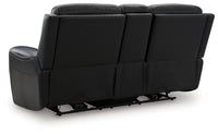 5Z-Comfort Onyx Power Reclining Loveseat with Console