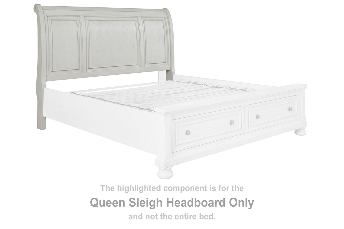 Robbinsdale Antique White Queen Sleigh Storage Bedroom Set