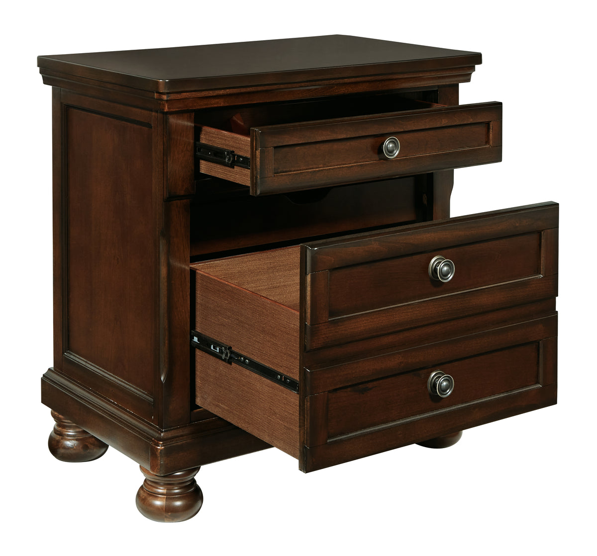 Porter Rustic Brown Two Drawer Nightstand