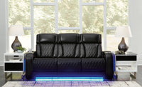 Boyington Gray Power Reclining Sofa and Loveseat