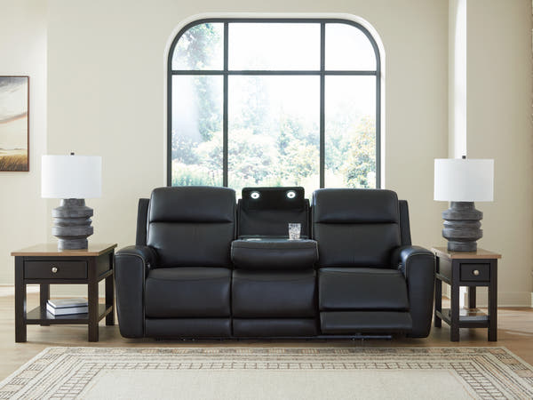5Z-Comfort Onyx Power Reclining Sofa with Adjustable Headrest