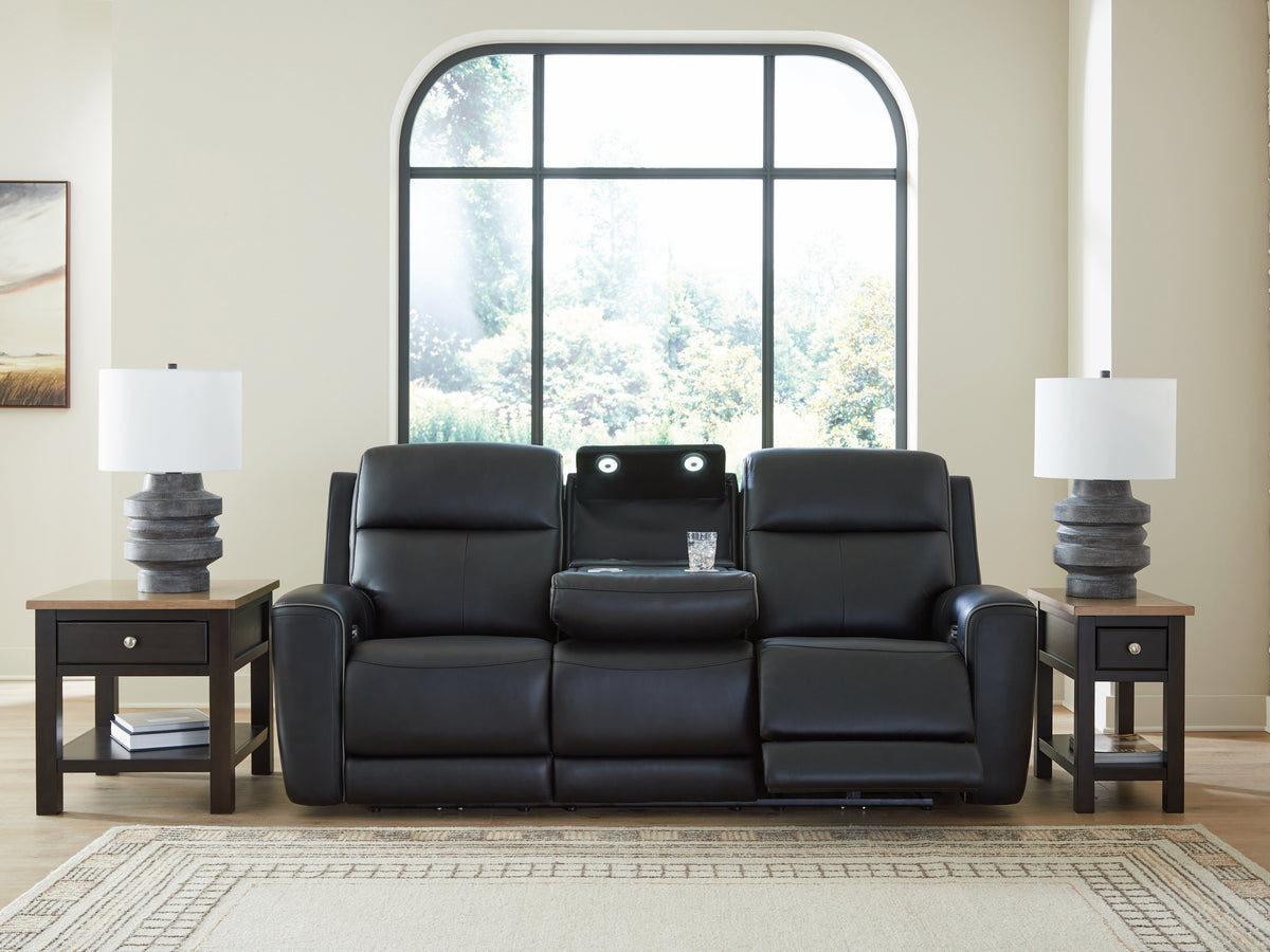 5Z-Comfort Onyx Power Reclining Sofa with Adjustable Headrest